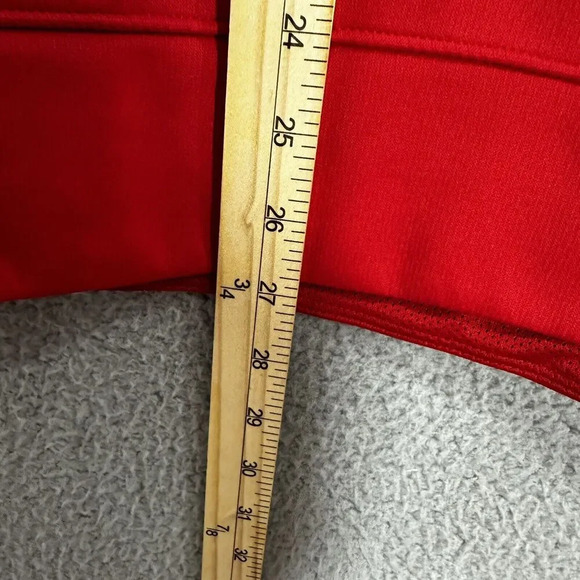 Adidas Sweatshirt Men Small Red Fleece Pullover Hoodie Pockets Outdoors Gorpcore - Picture 3 of 9